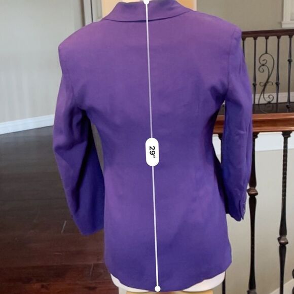 Vintage 80’s 90’s The Limited Collection Purple Jewel Tone Wool Blend Blazer S - Picture 10 of 10